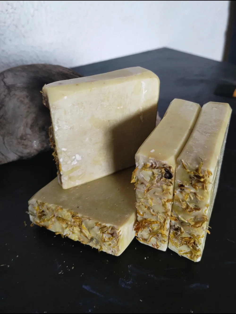 Natural Calendula Herbal Soap Bar - Yellow